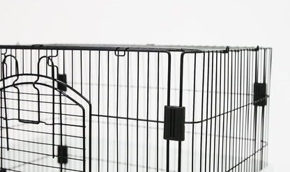 Rabbit Cage, with Door, Encrypted Wire Mesh Cages Indoor/Outdoor DIY Metal Pet Cage for Puppy,Rabbit,Kitten,Hamster,Guinea Pig,Turtle,Hedgehog