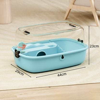 Hamster cage luxury villa transparent golden hamster small pet breeding box hamster supplies winter use portable house