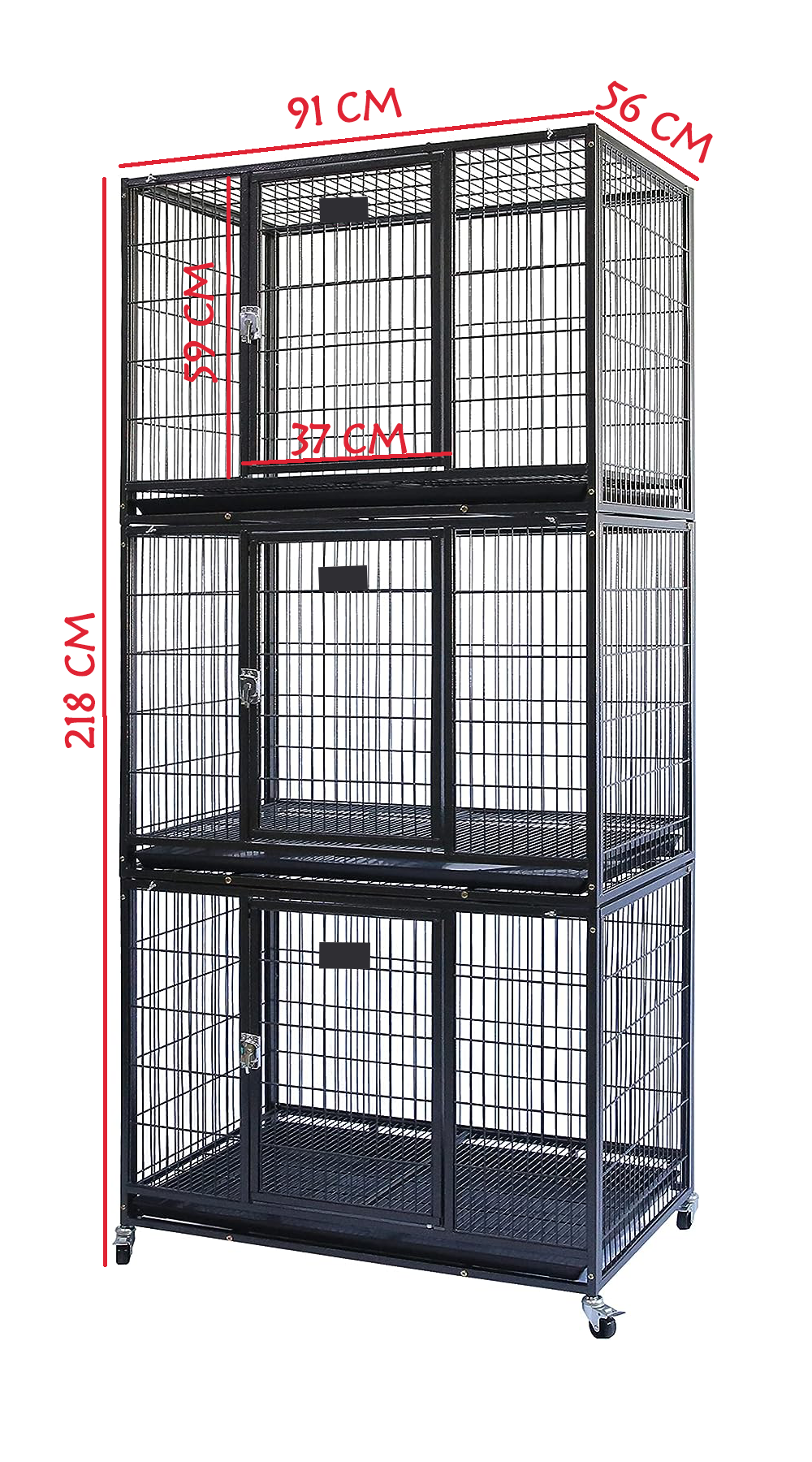 Heavy Duty Dog Crate Pet Cage Puppy Metal House 37" Enclosure with Hamer Coating, Collapsible Mesh Floor