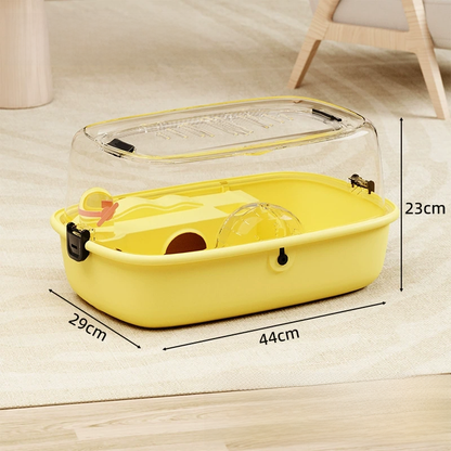 Hamster cage luxury villa transparent golden hamster small pet breeding box hamster supplies winter use portable house