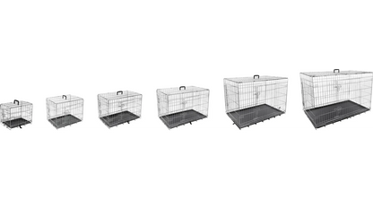 Pets Newly Enhanced Single & Double Door iCrate Dog Crate, Includes Leak-Proof Pan, Floor Protecting Feet, Divider Panel Optional