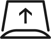 An icon of an box with an up arrow