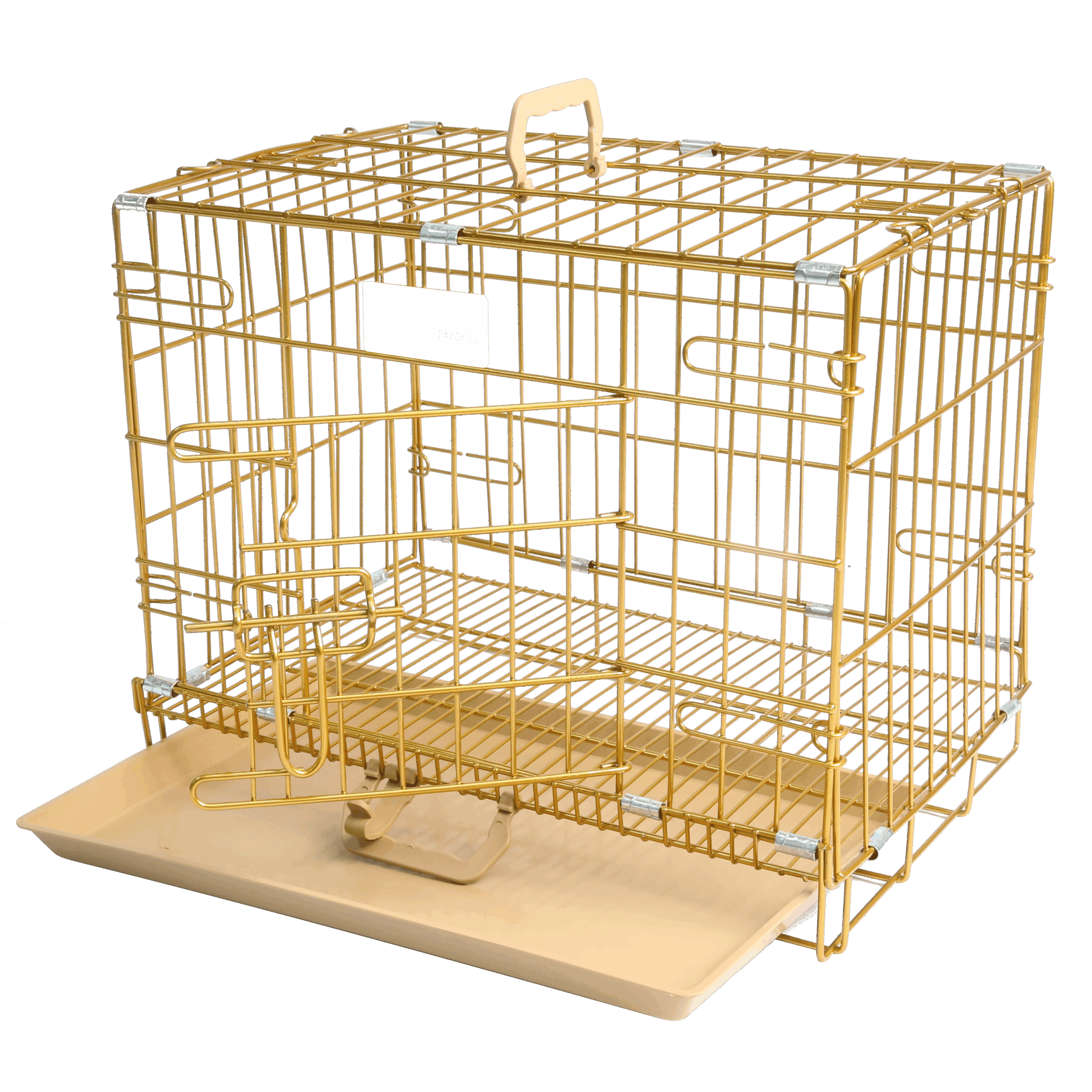 Gold Deluxe Dog Crate – Elegance & Durability Combined