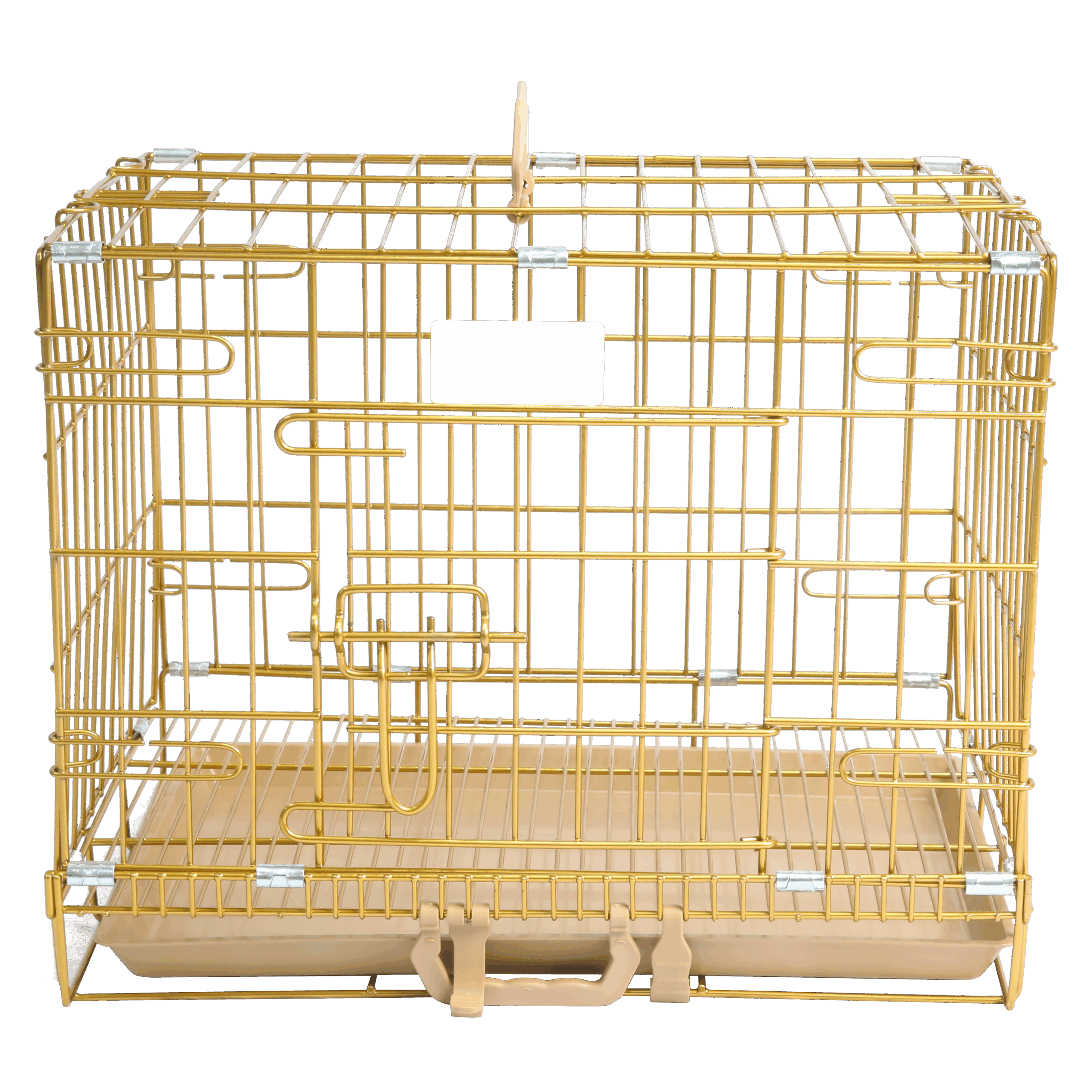 Gold Deluxe Dog Crate – Elegance & Durability Combined