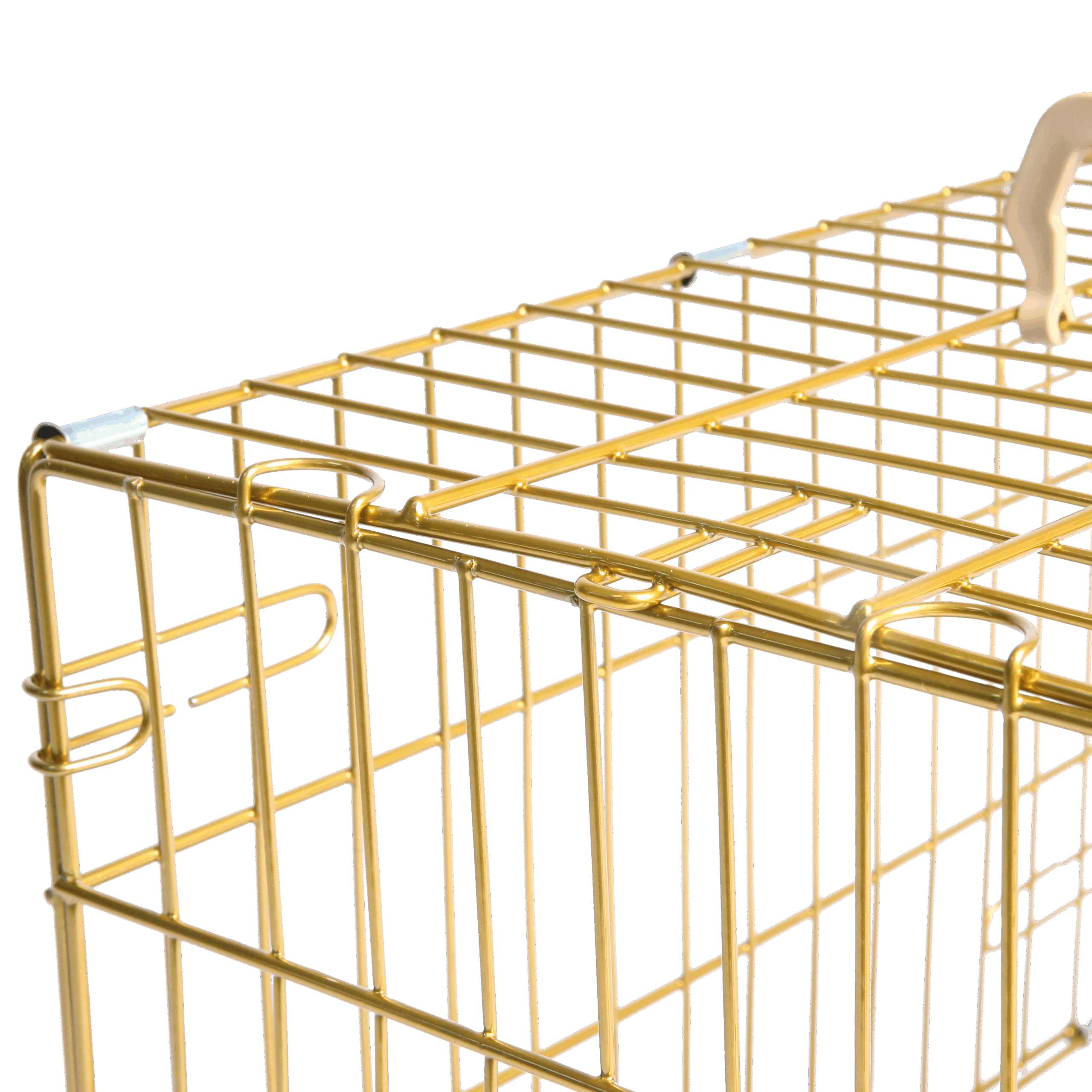Gold Deluxe Dog Crate – Elegance & Durability Combined