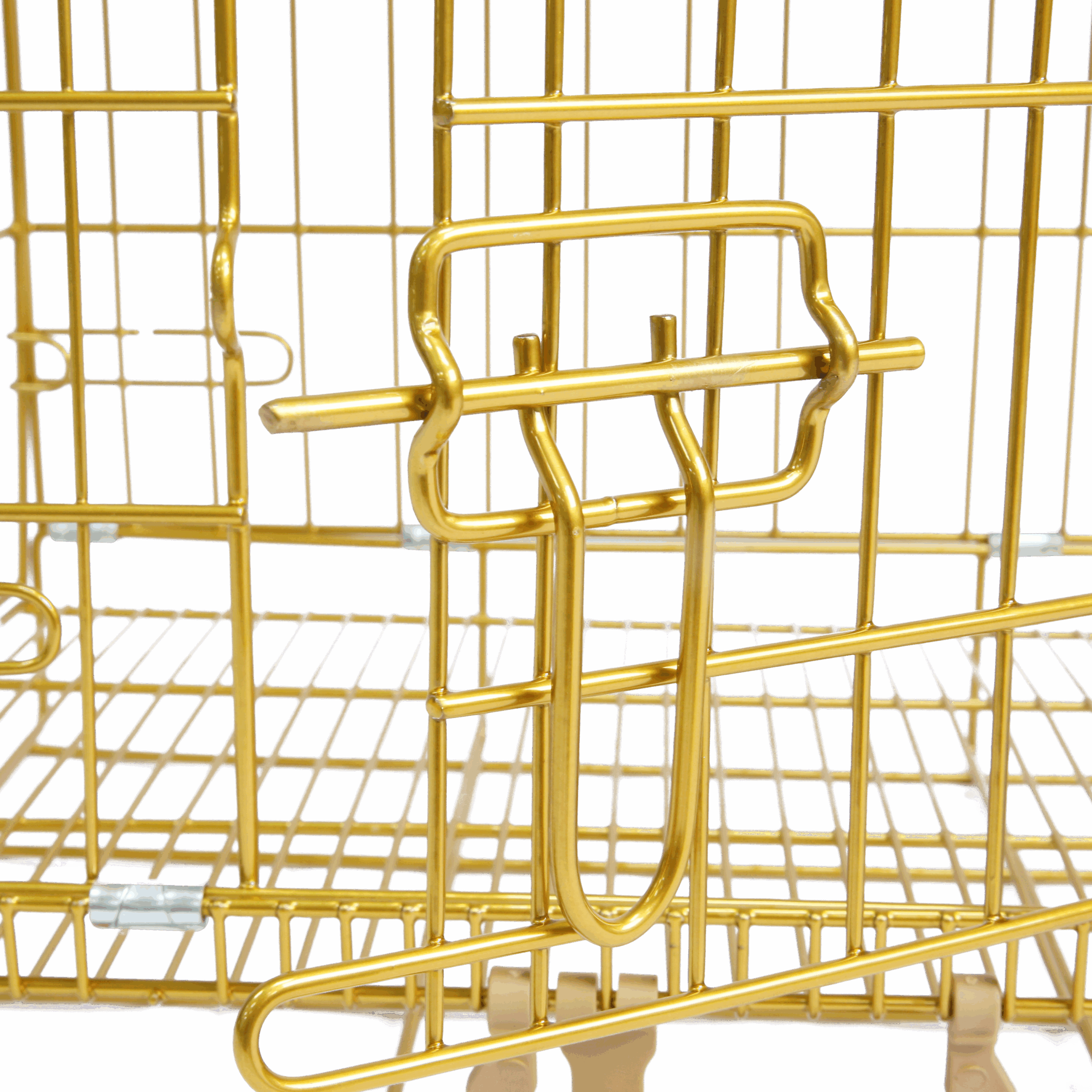 Gold Deluxe Dog Crate – Elegance & Durability Combined