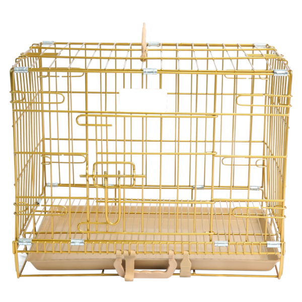 Gold Deluxe Dog Crate – Elegance & Durability Combined