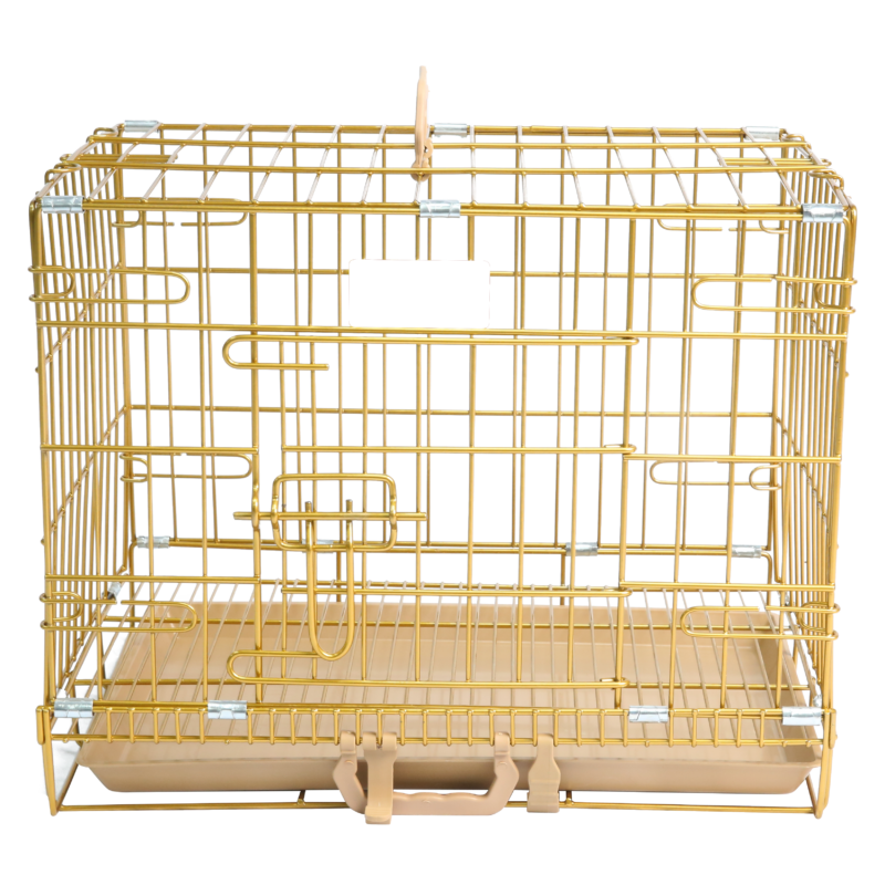 Gold Deluxe Dog Crate – Elegance & Durability Combined