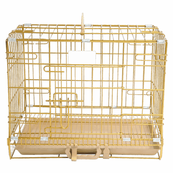 Gold Deluxe Dog Crate – Elegance & Durability Combined
